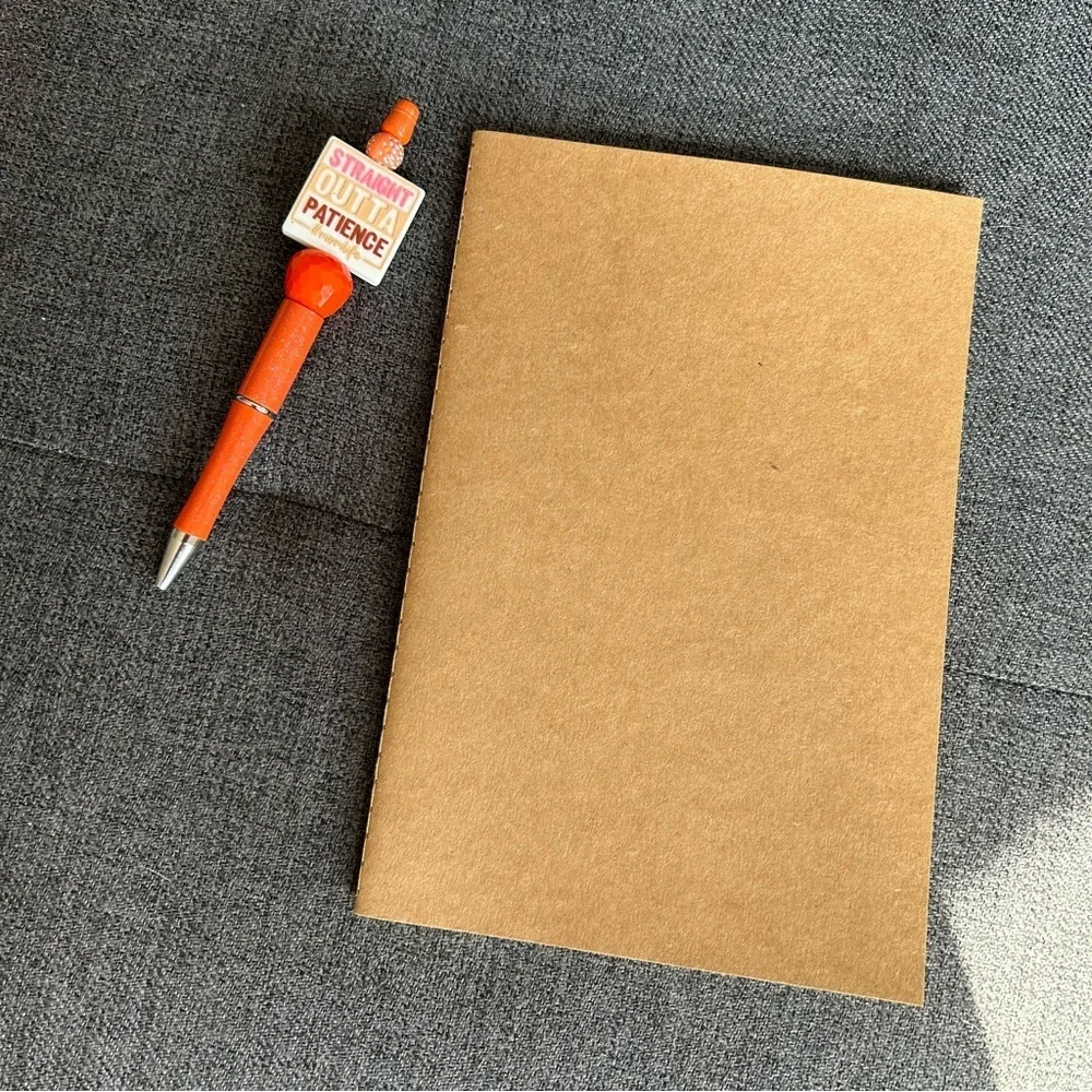 Handcrafted STRAIGHT OUTTA PATIENCE #momlife pen by @illuzion (ORANGE, CREAM)